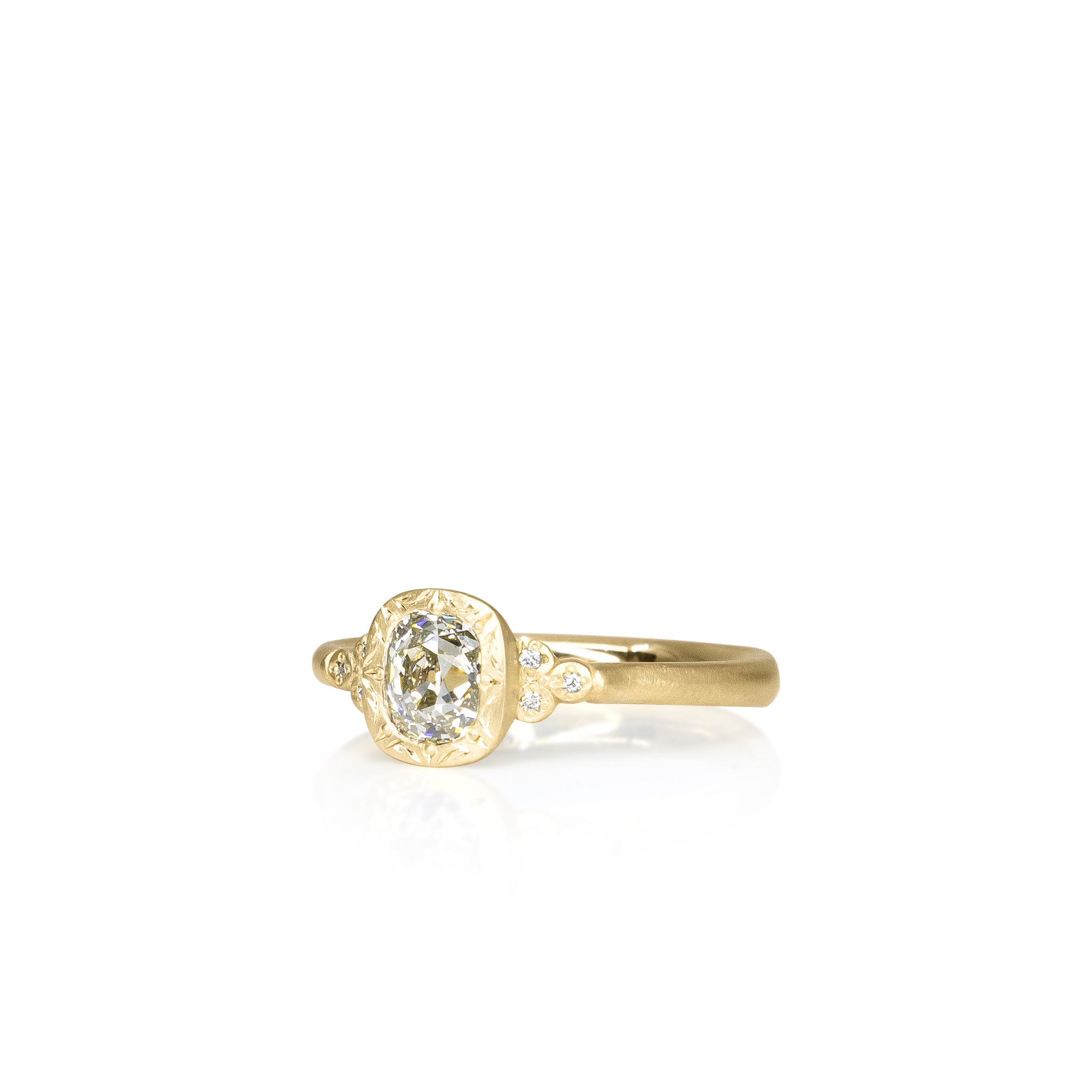 Old Mine Cut Luna Ring - .69ct