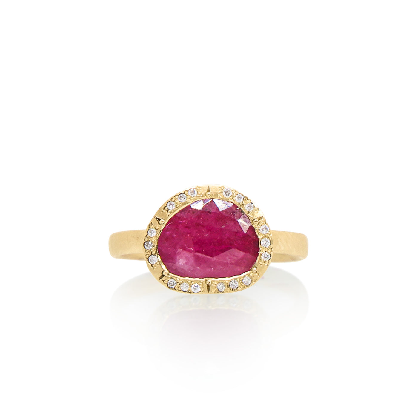 Organic Halo Ruby Ring