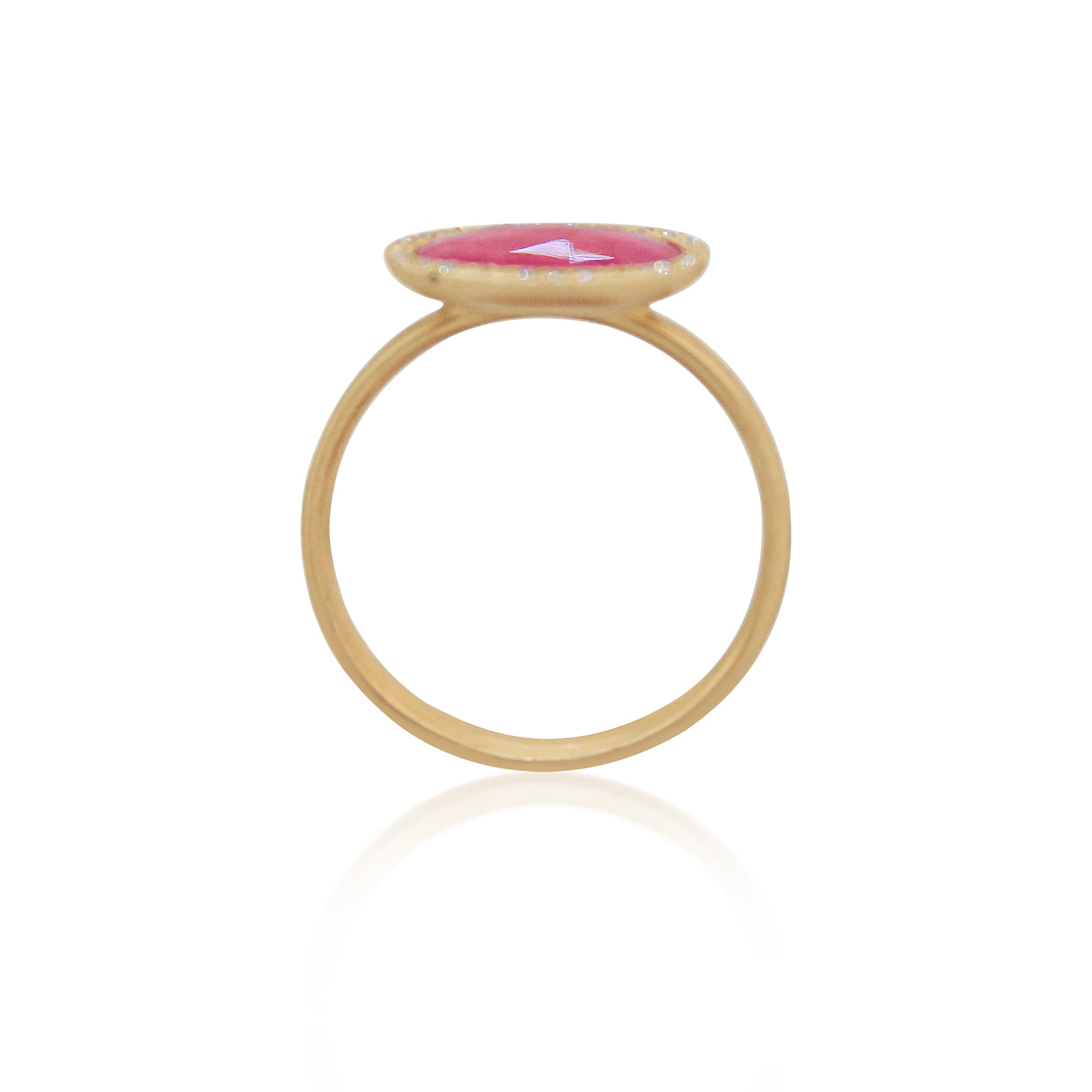 Organic Ruby Slice Ring