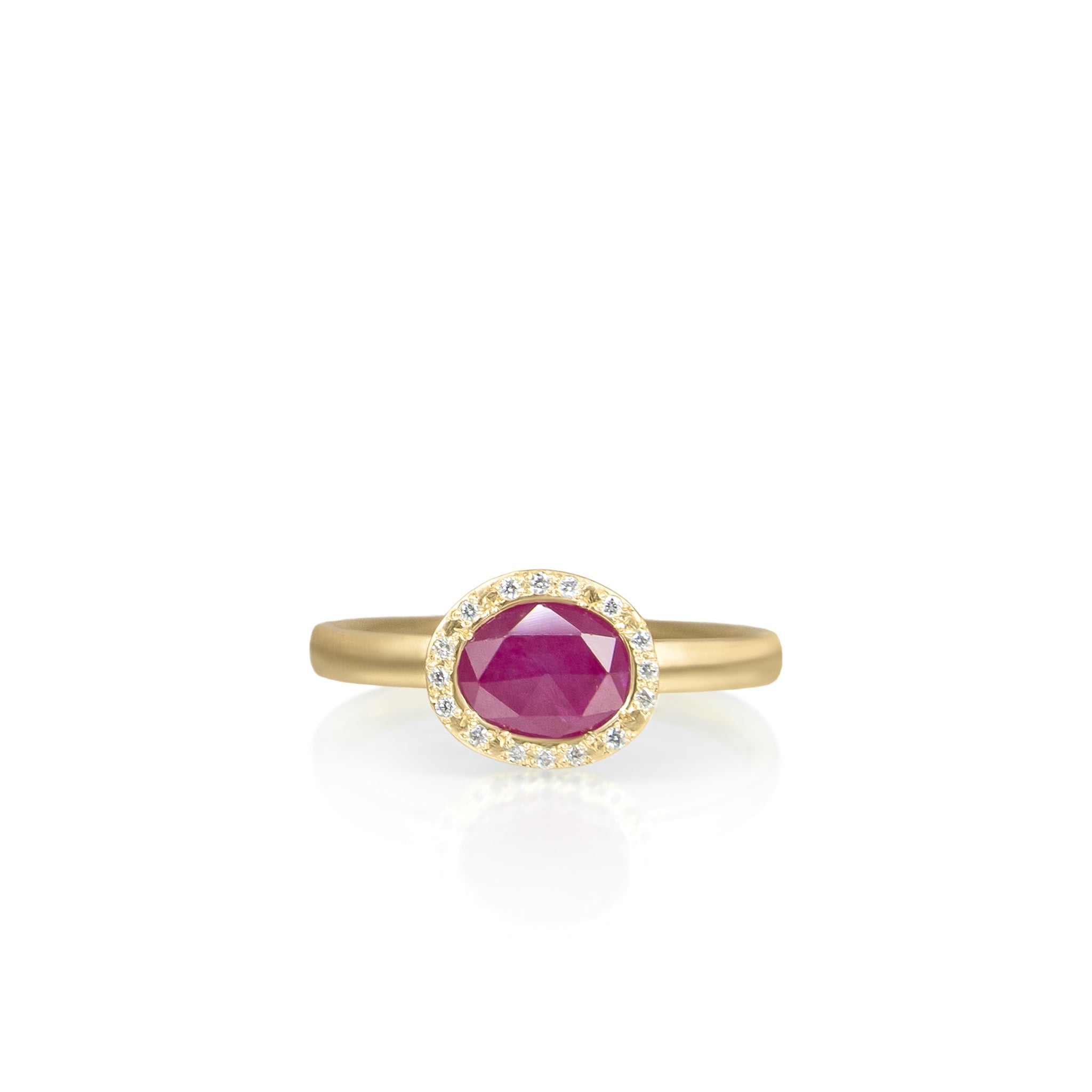 Organic Ruby Slice Ring
