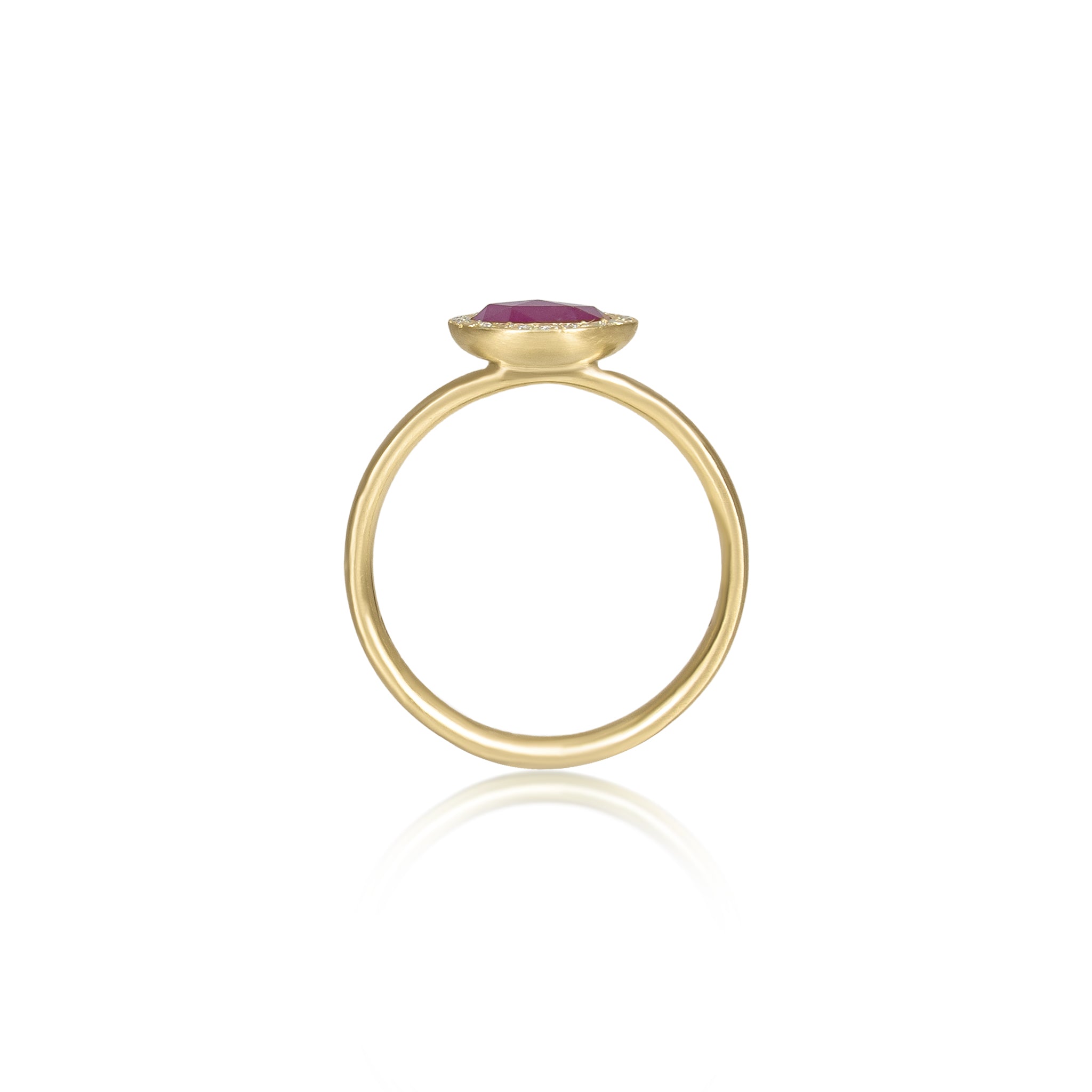 Organic Ruby Slice Ring