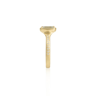 Emerald Cut Prong Succession Ring