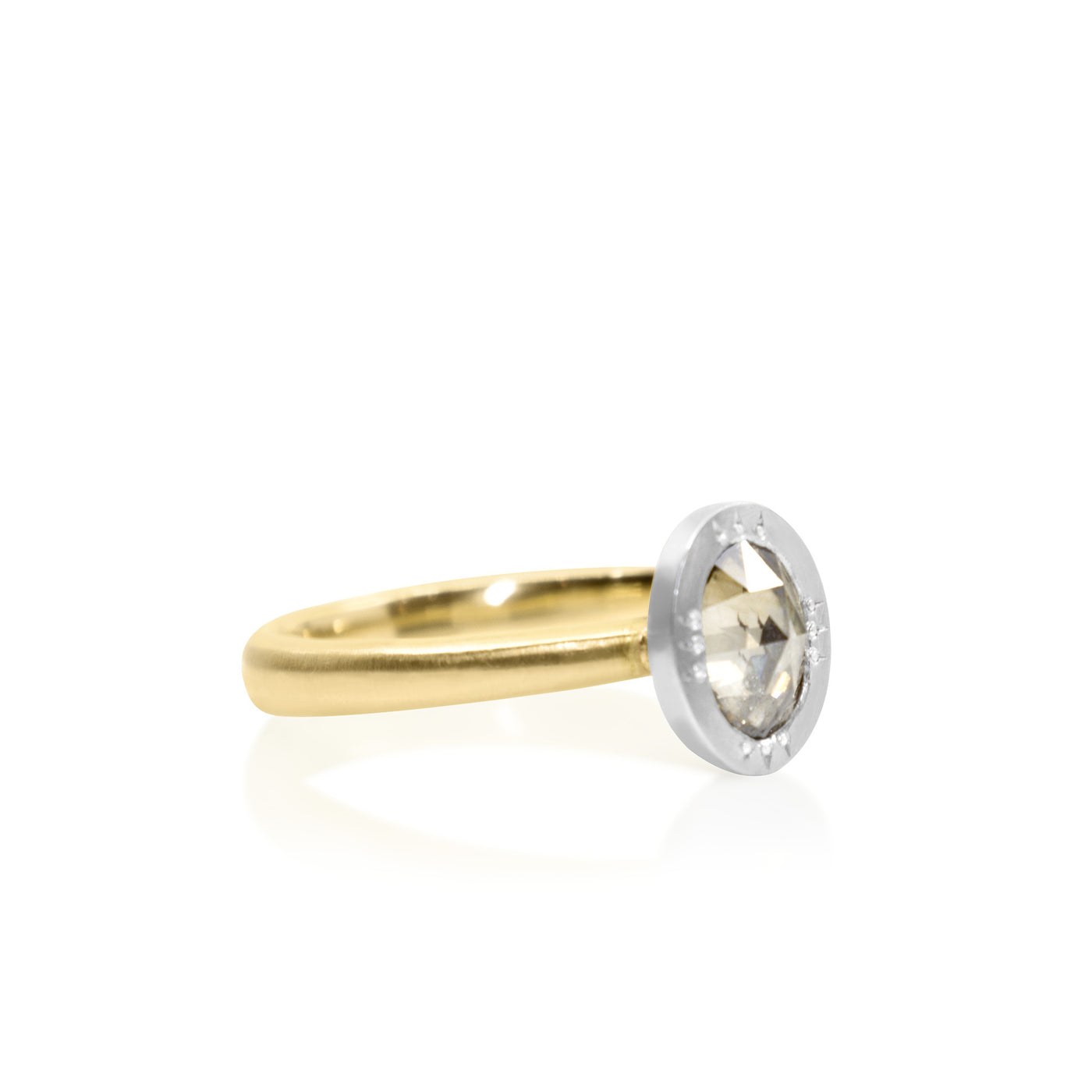 Two Tone Vertical Set Ring