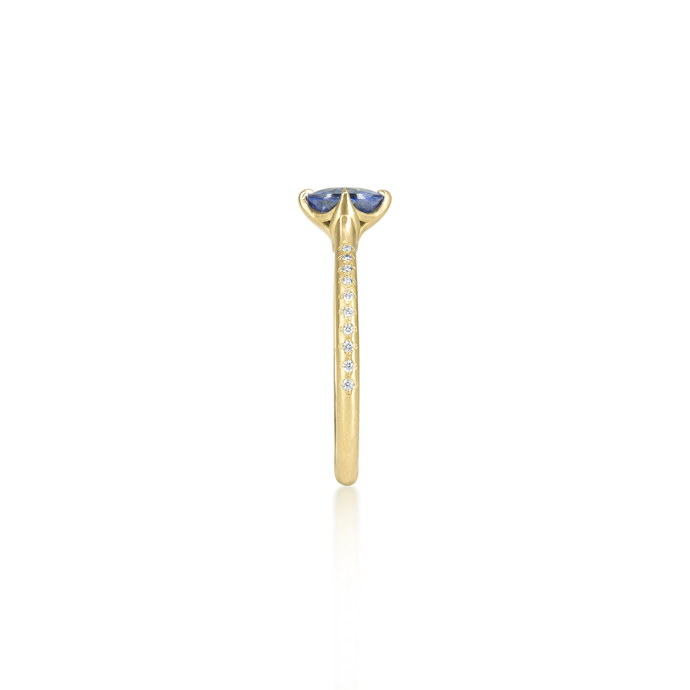 Oval Sapphire Rosehip Ring