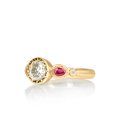 Unity Ring with Rubies