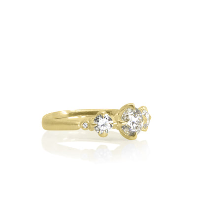 Rambling Rose Three Stone Ring