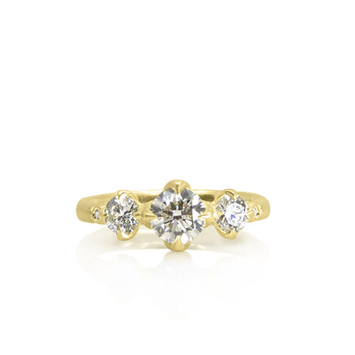 Rambling Rose Three Stone Ring