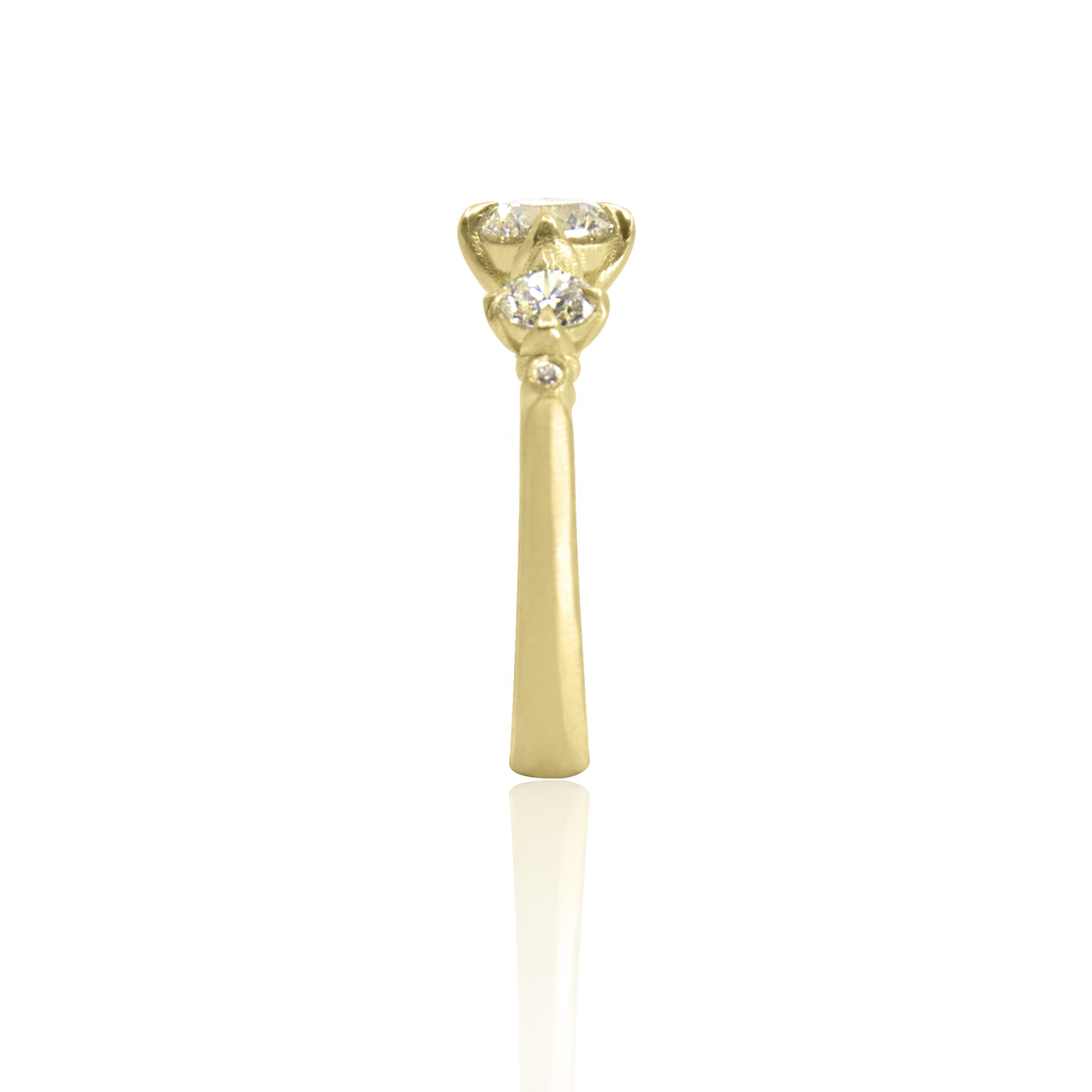 Rambling Rose Three Stone Ring