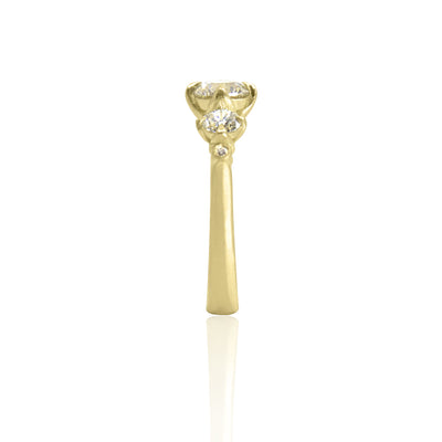 Rambling Rose Three Stone Ring