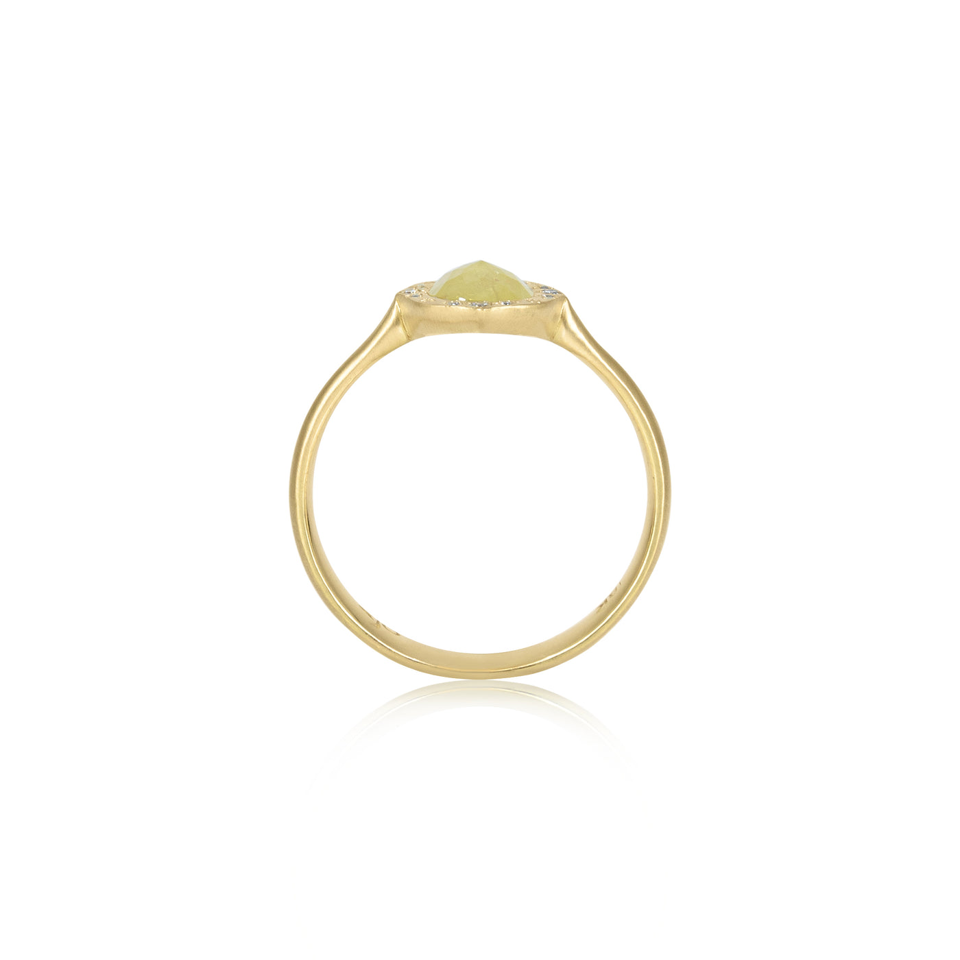 Yellow Diamond Rose Cut Ring