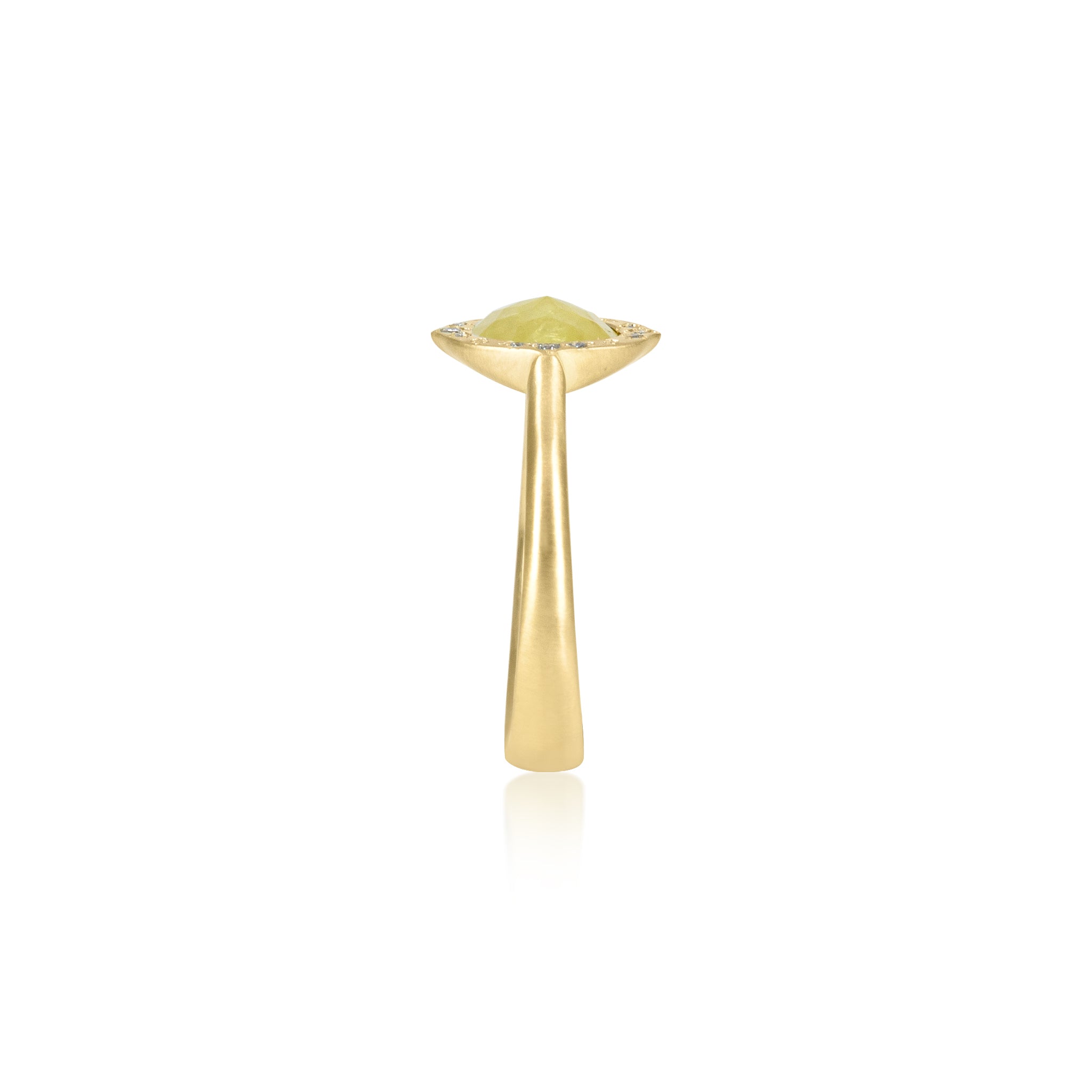 Yellow Diamond Rose Cut Ring