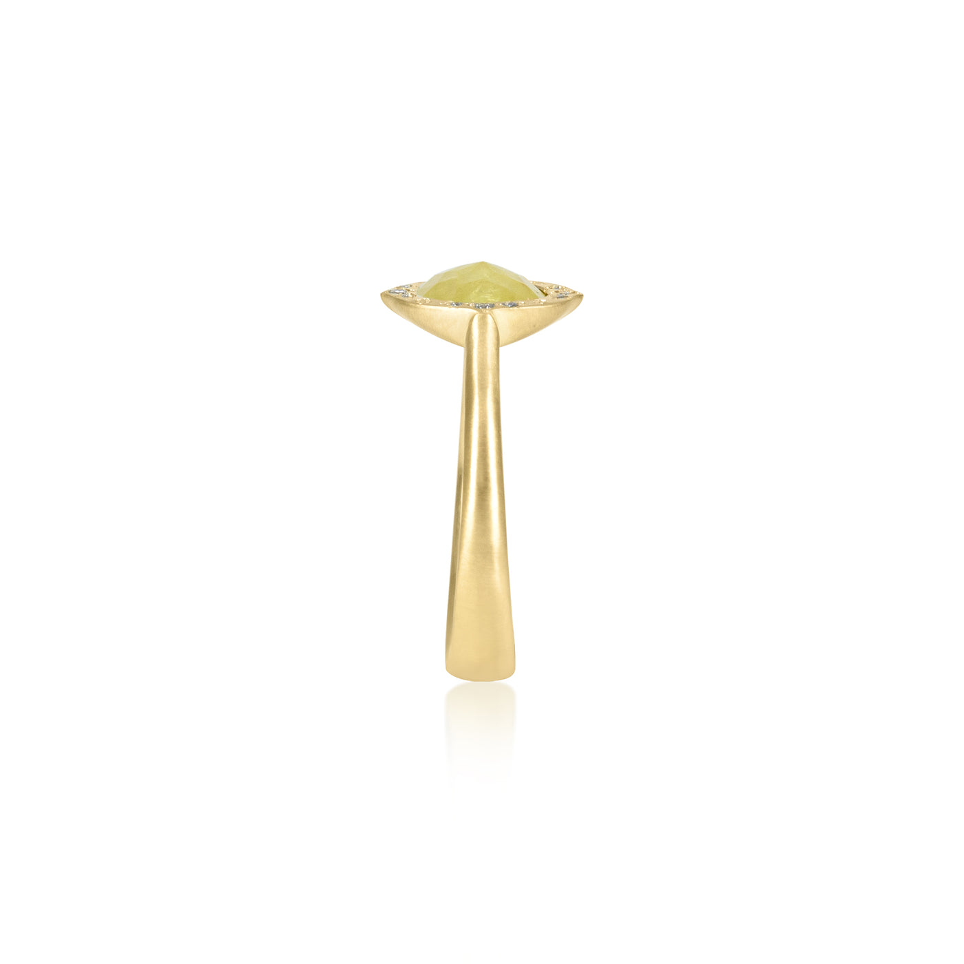 Yellow Diamond Rose Cut Ring