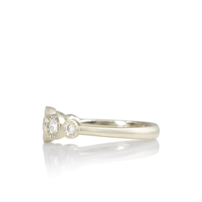 Five Stone Engraved Bezel Ring