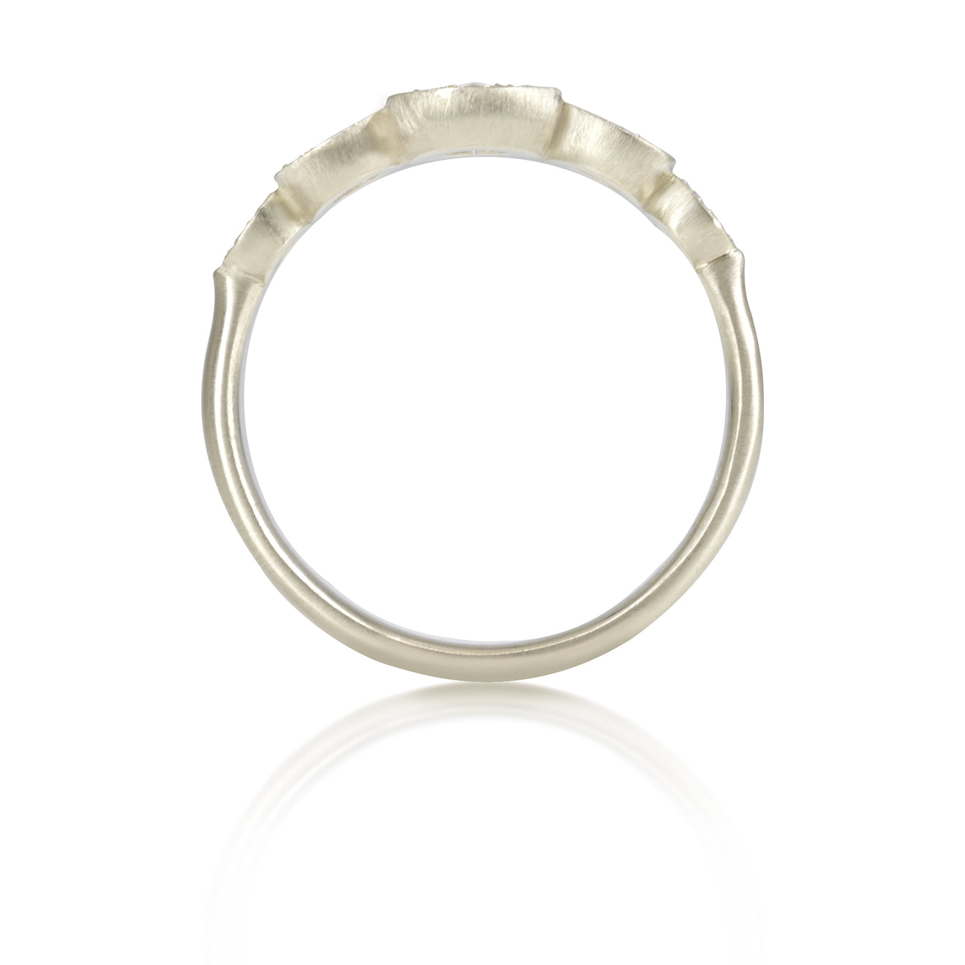 Five Stone Engraved Bezel Ring