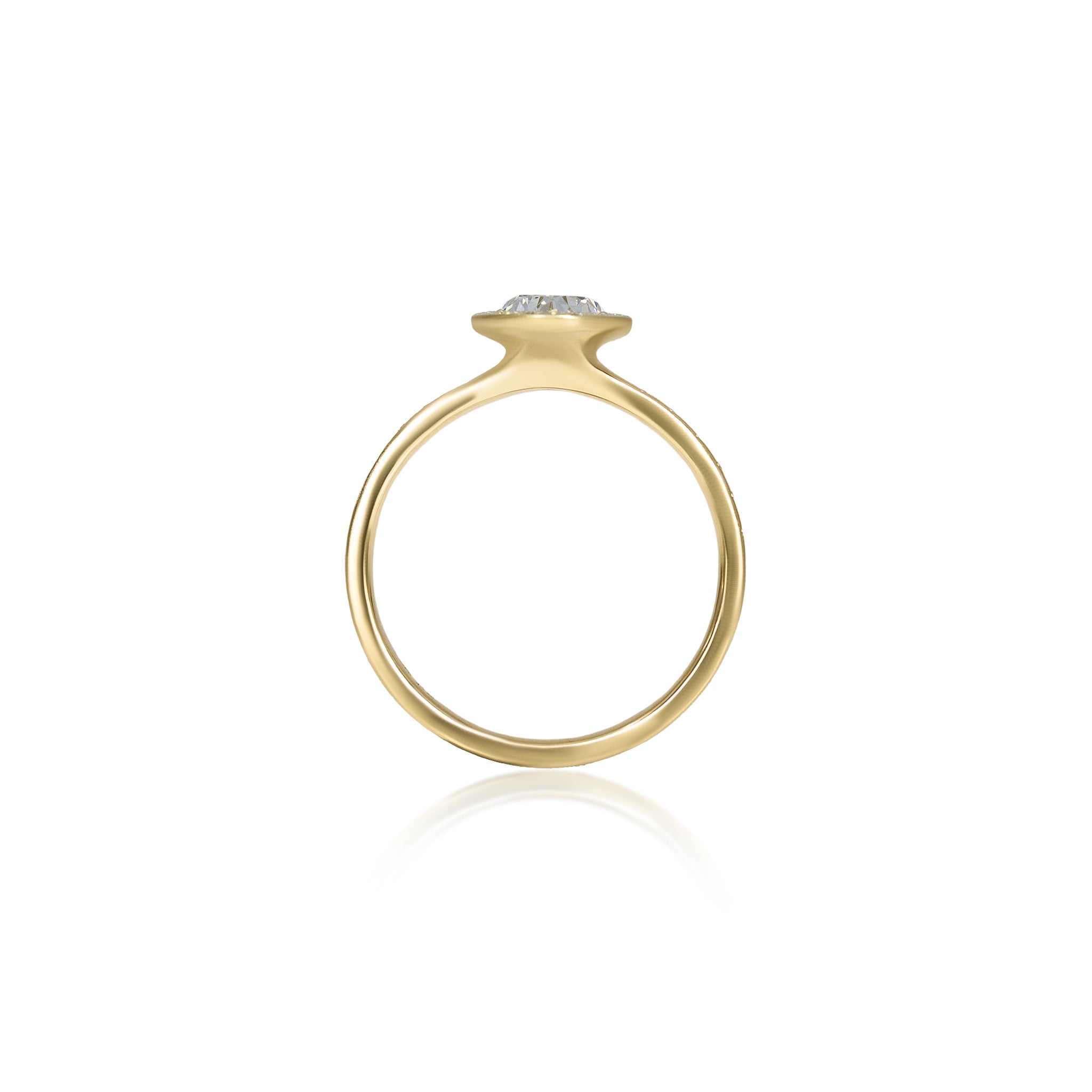 Oval Woven Halo Ring - 1.01ct