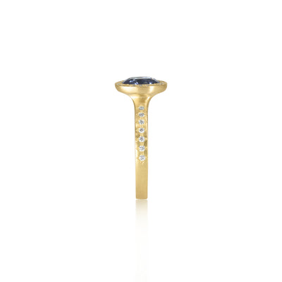Sapphire Woven Halo Ring