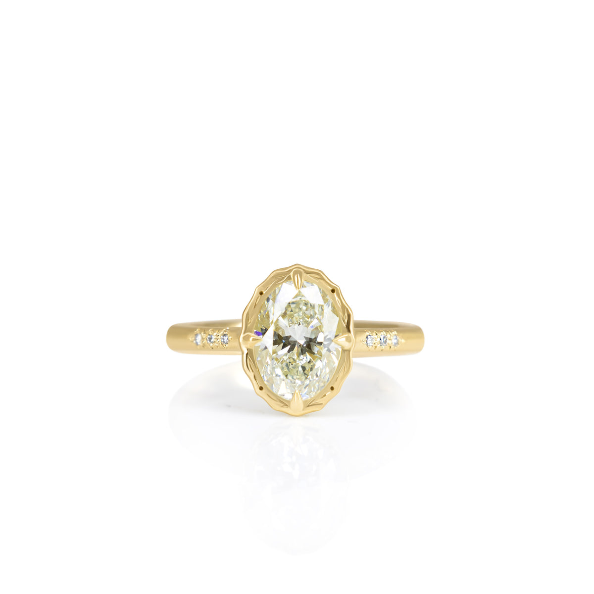 Oval Brilliant Lotus Ring - 1.51ct