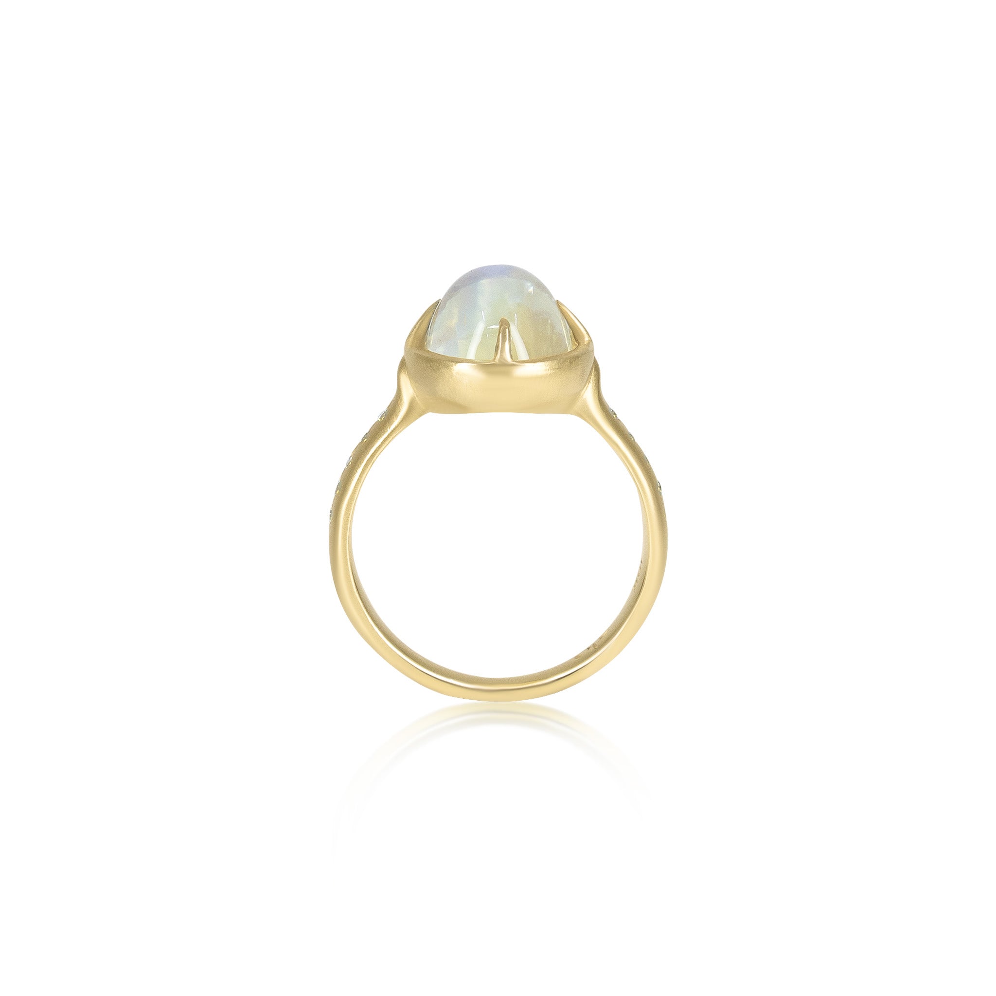 Tapered Oval Moonstone Ring