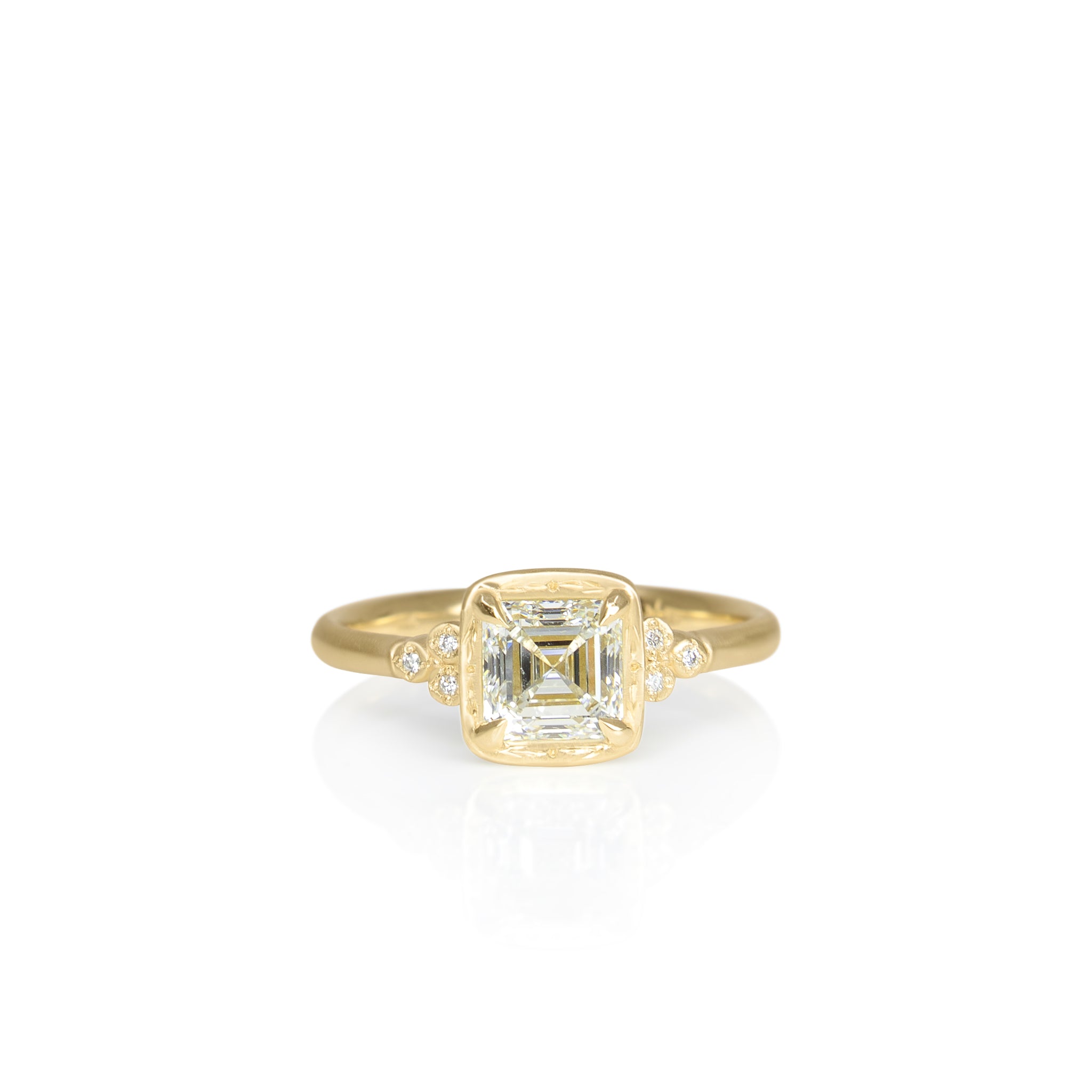 Asscher Cut Luna Ring - 1.00ct