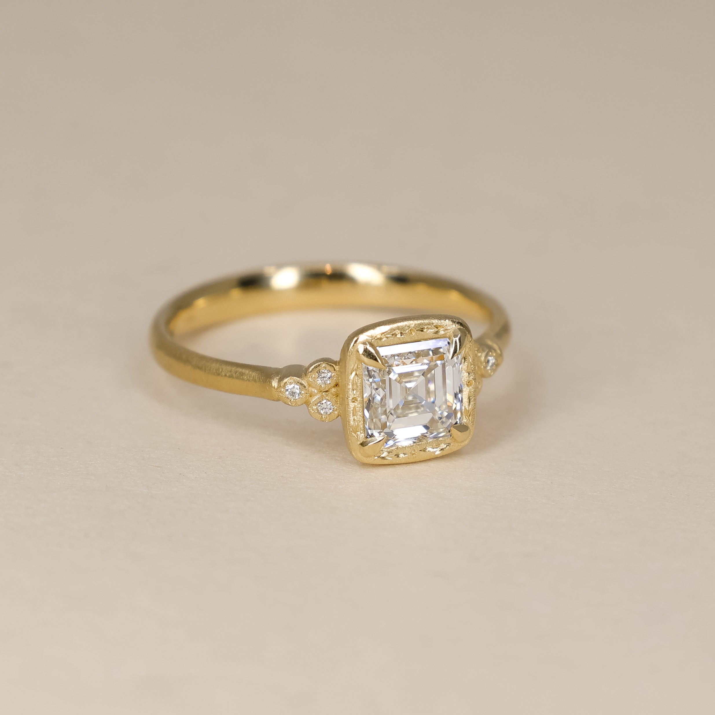 Asscher Cut Luna Ring - 1.00ct