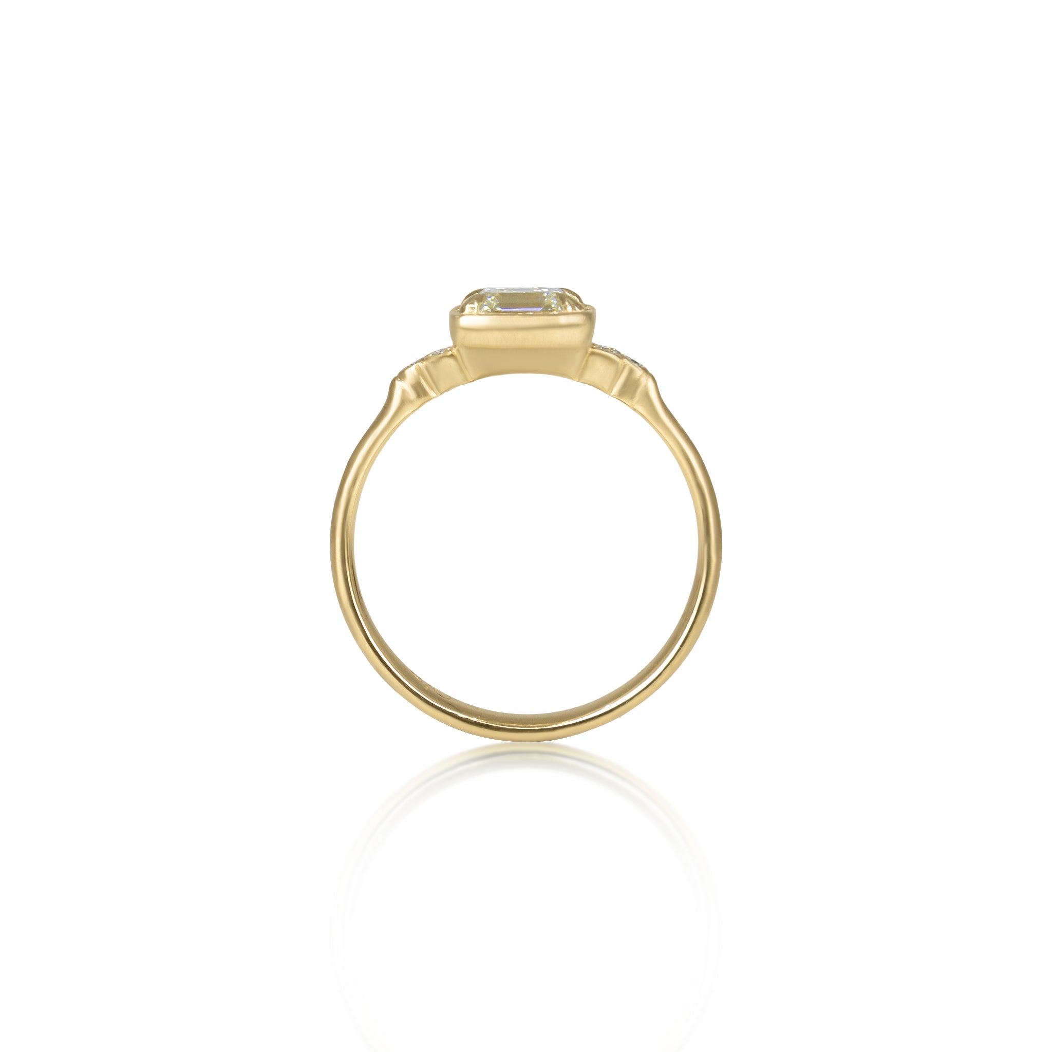 Asscher Cut Luna Ring - 1.00ct