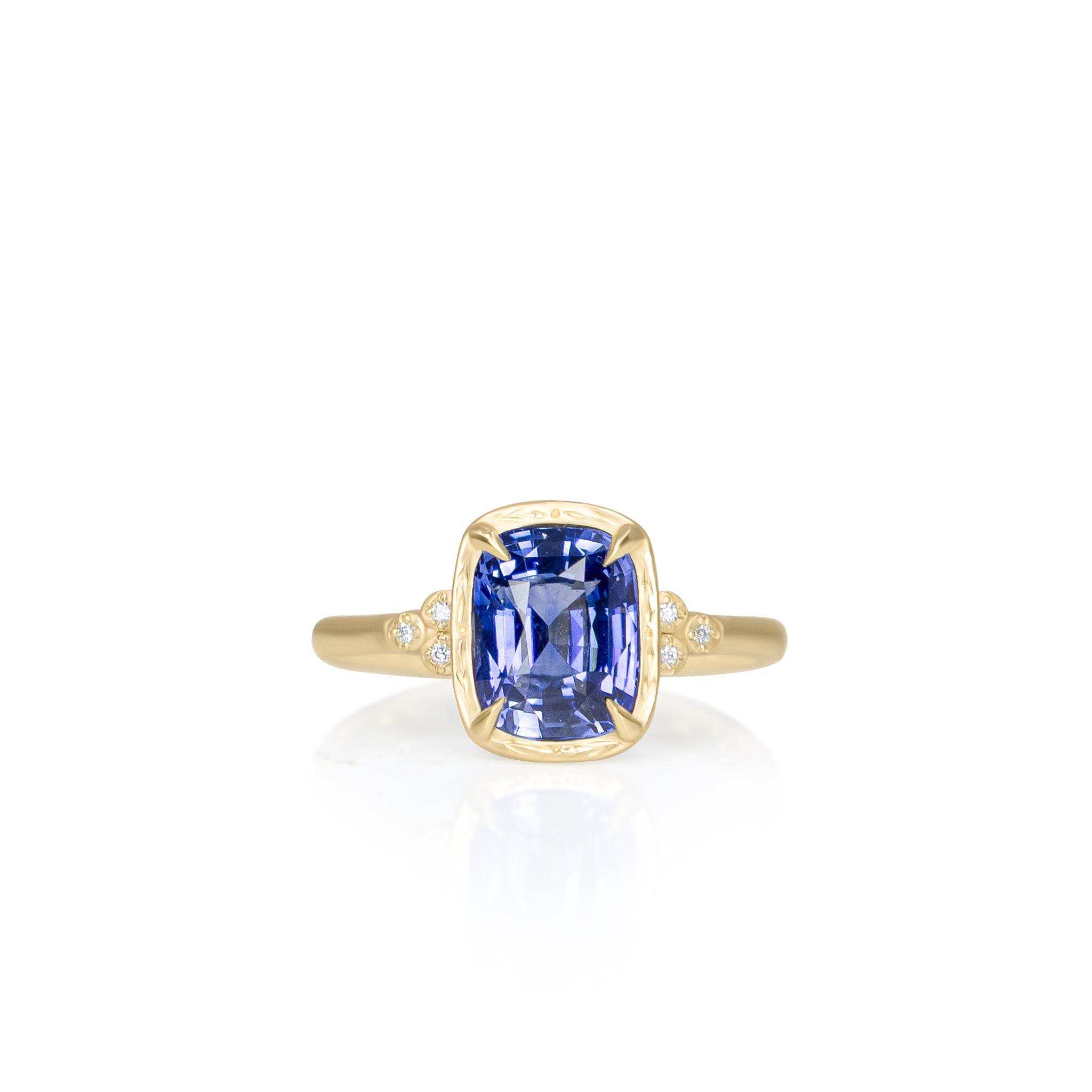 Cushion Sapphire Luna Ring - 2.56ct