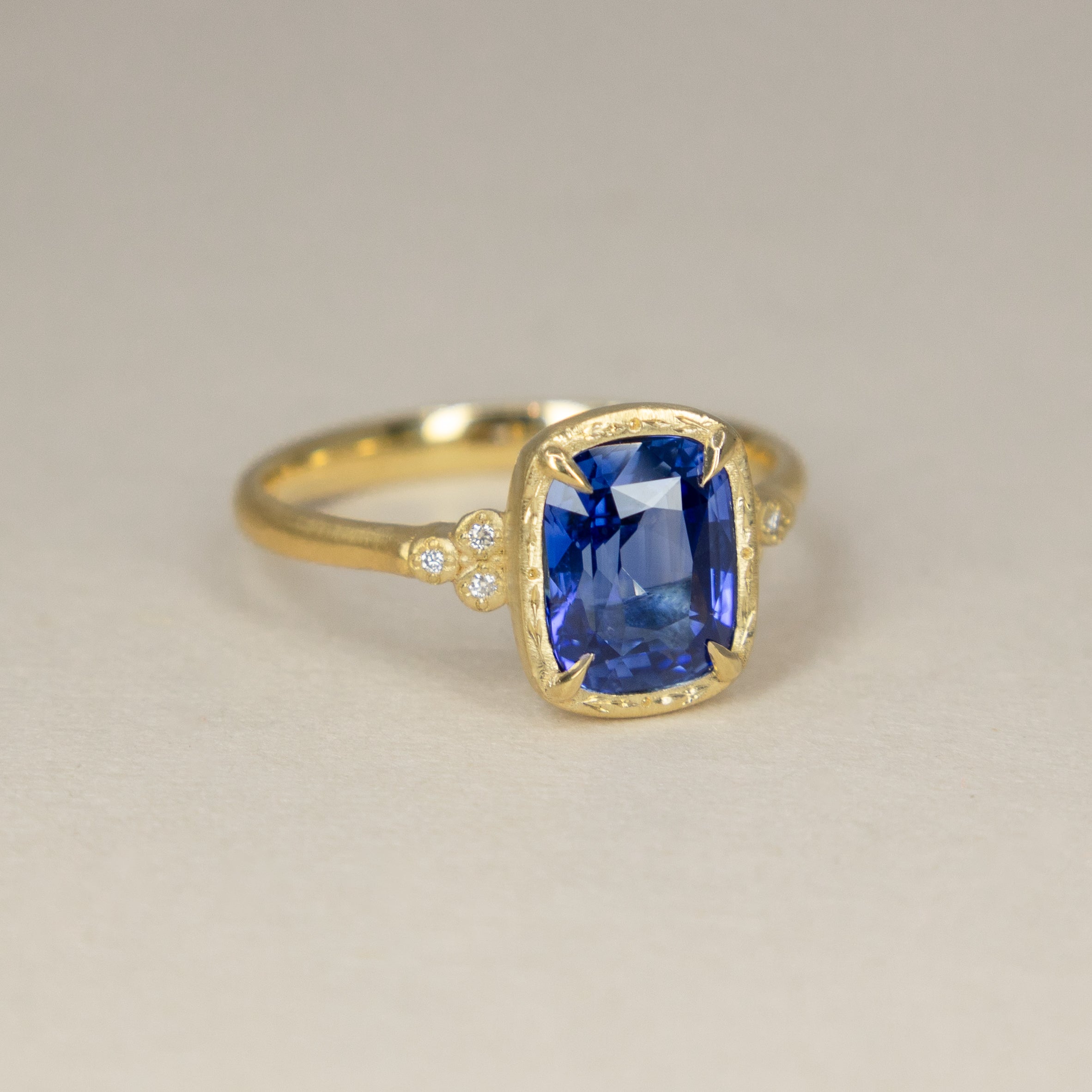 Cushion Sapphire Luna Ring - 2.56ct