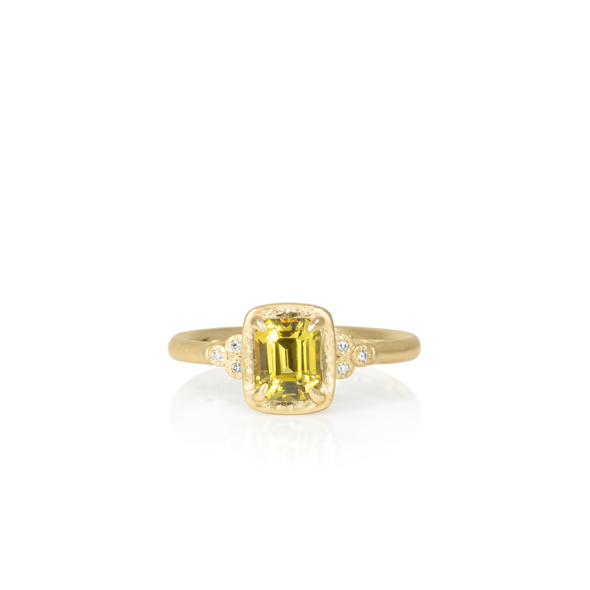 Yellow Sapphire Luna Ring