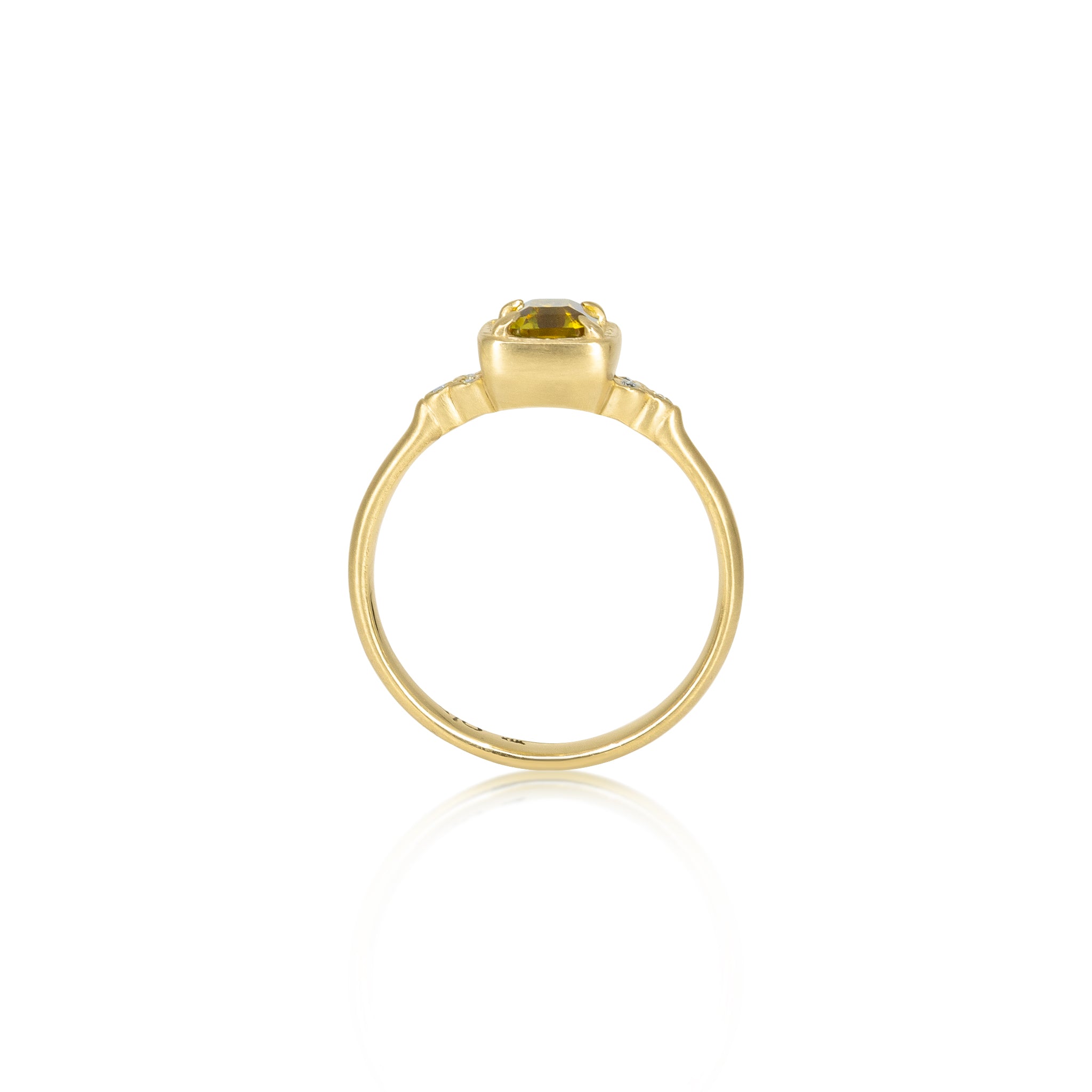Yellow Sapphire Luna Ring
