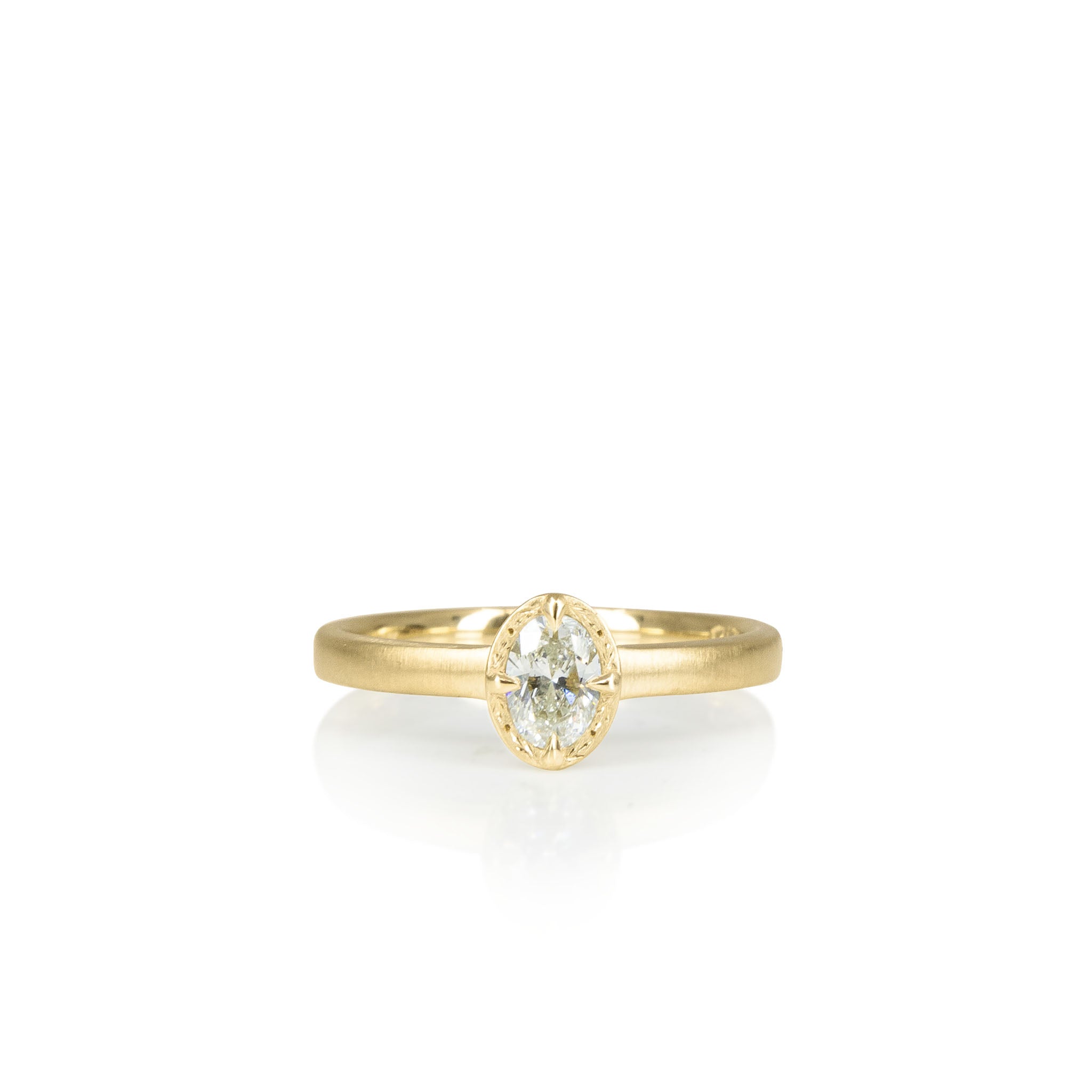 Oval Diamond Stackable Ring