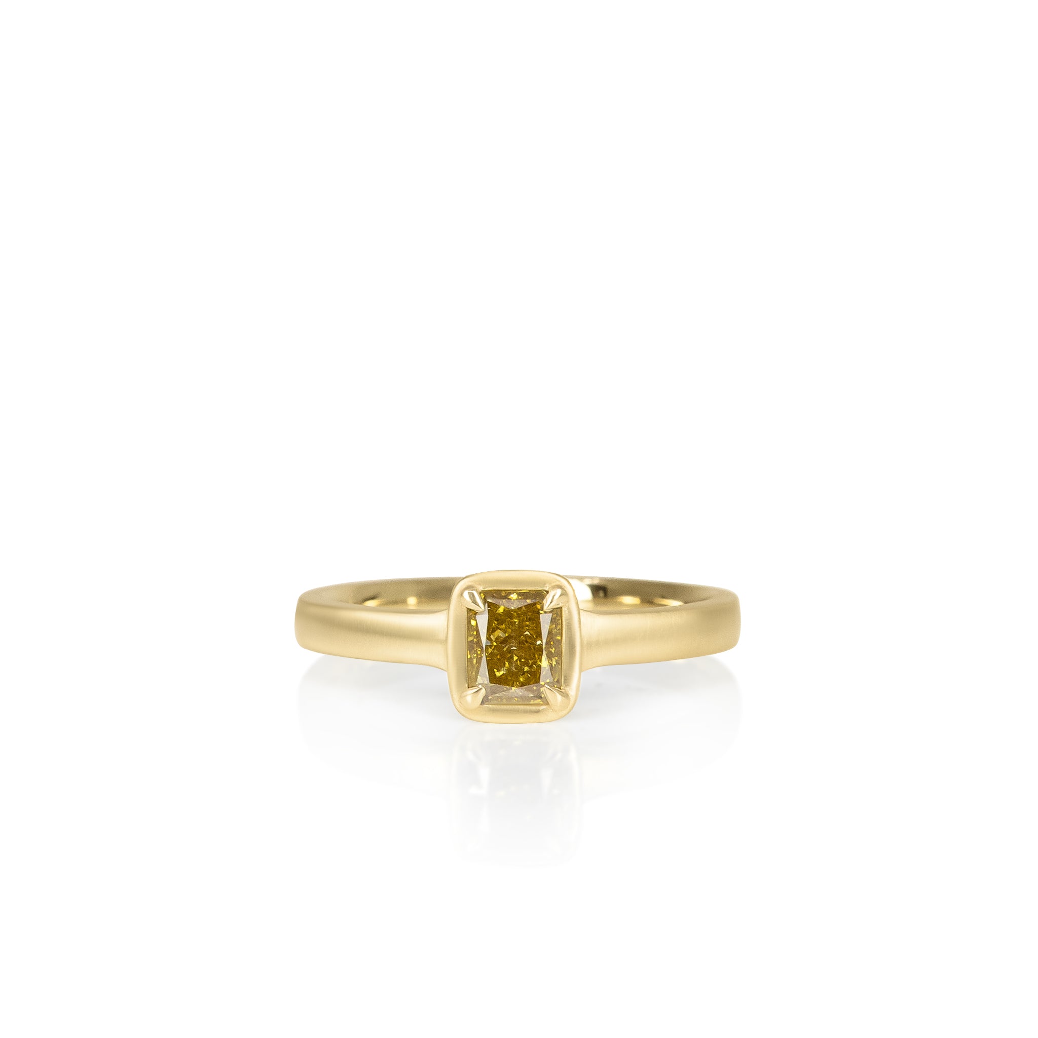 Stackable Amber Yellow Diamond Ring