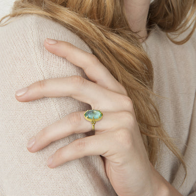 Green Tourmaline Ring