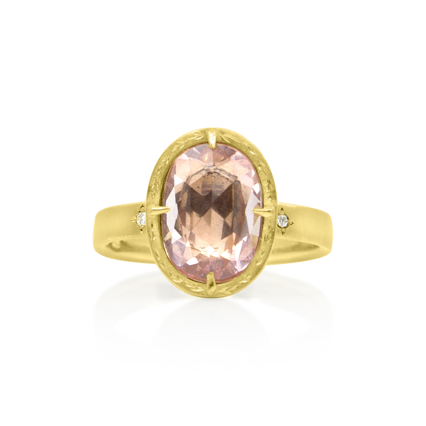 Oval Prong Rosecut Ring