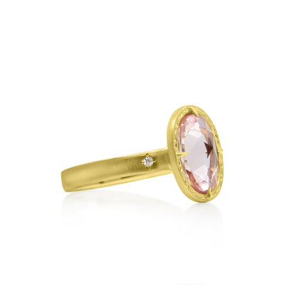 Oval Prong Rosecut Ring