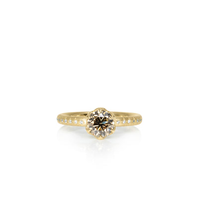 Chocolate Diamond Honeycomb Ring