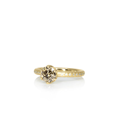 Chocolate Diamond Honeycomb Ring