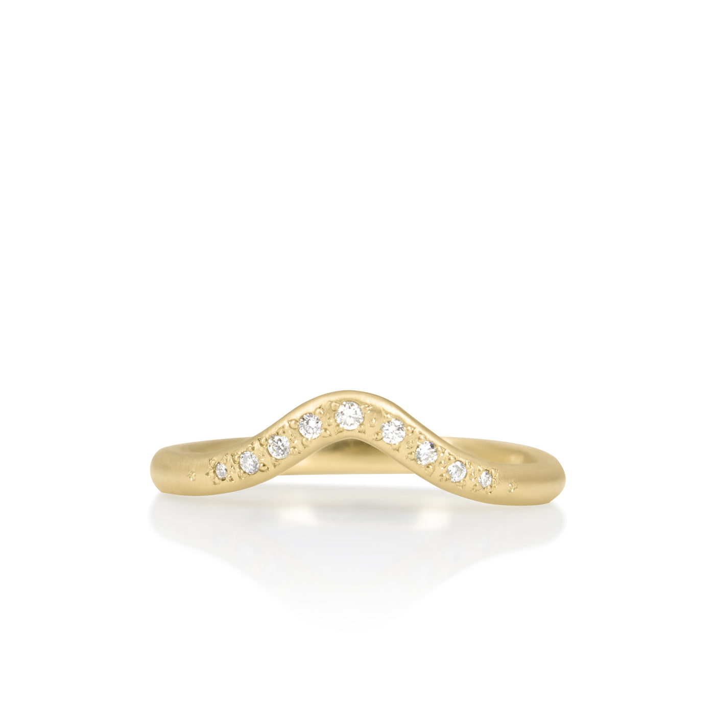 Curved Nesting Band in Gold
