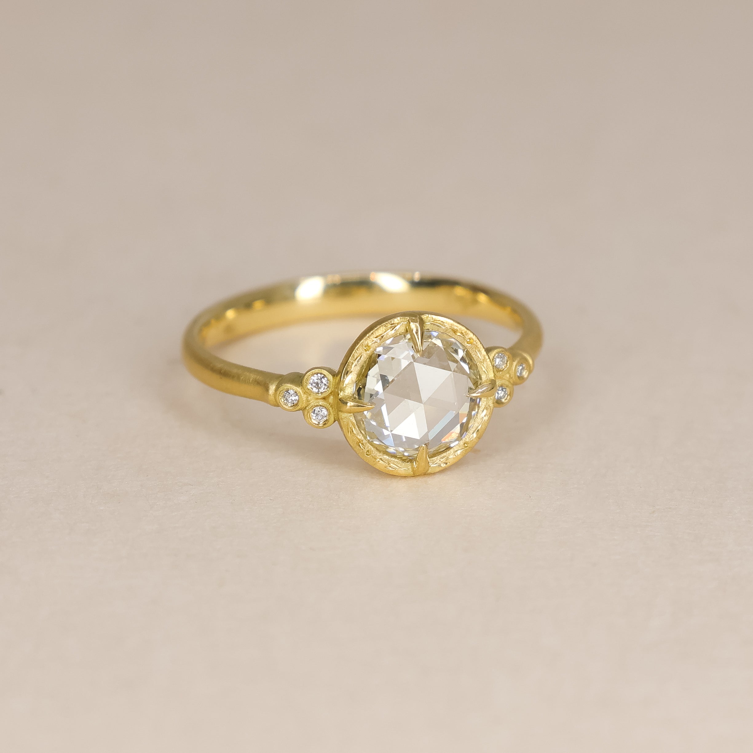 Rose Cut Cut Luna Ring - 1.02ct