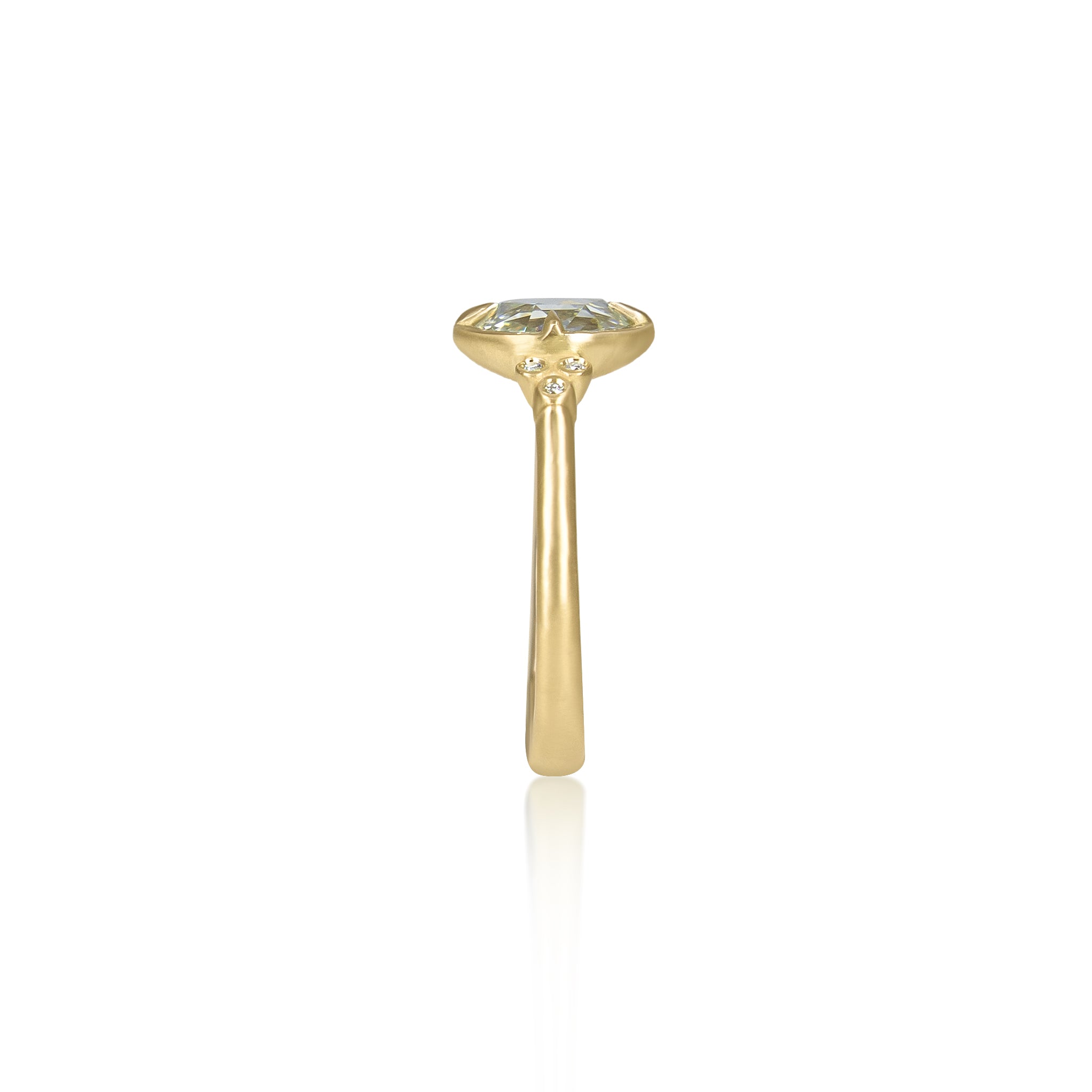 Rose Cut Cut Luna Ring - 1.02ct