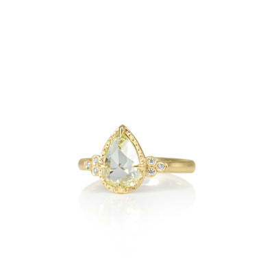 Pear Luna Ring