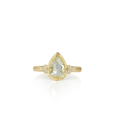 Pear Luna Ring