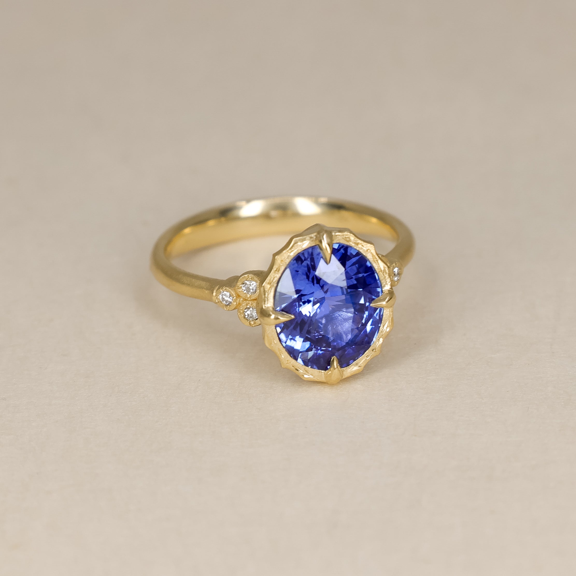 Oval Sapphire Luna Ring - 3.53ct