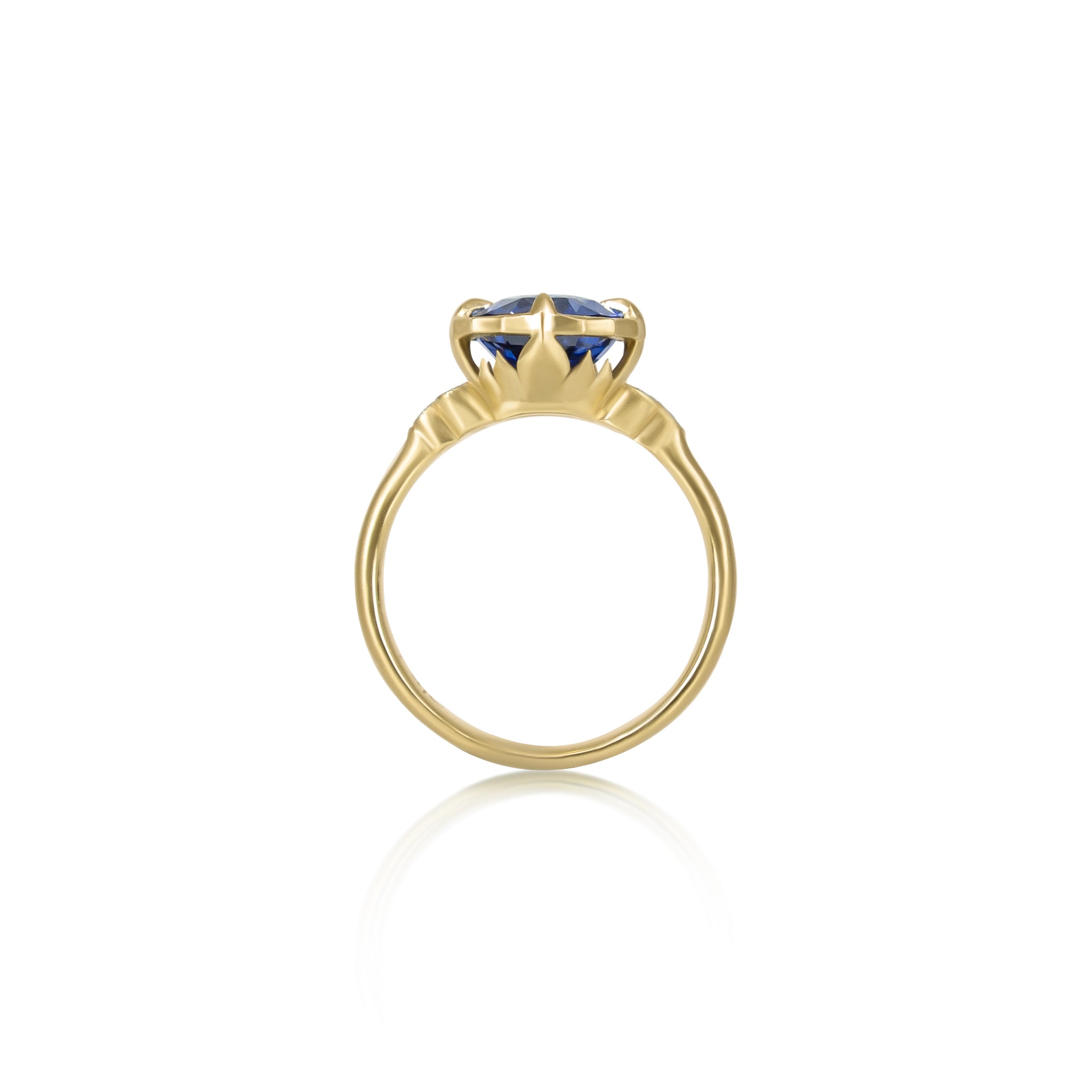 Oval Sapphire Luna Ring - 3.53ct