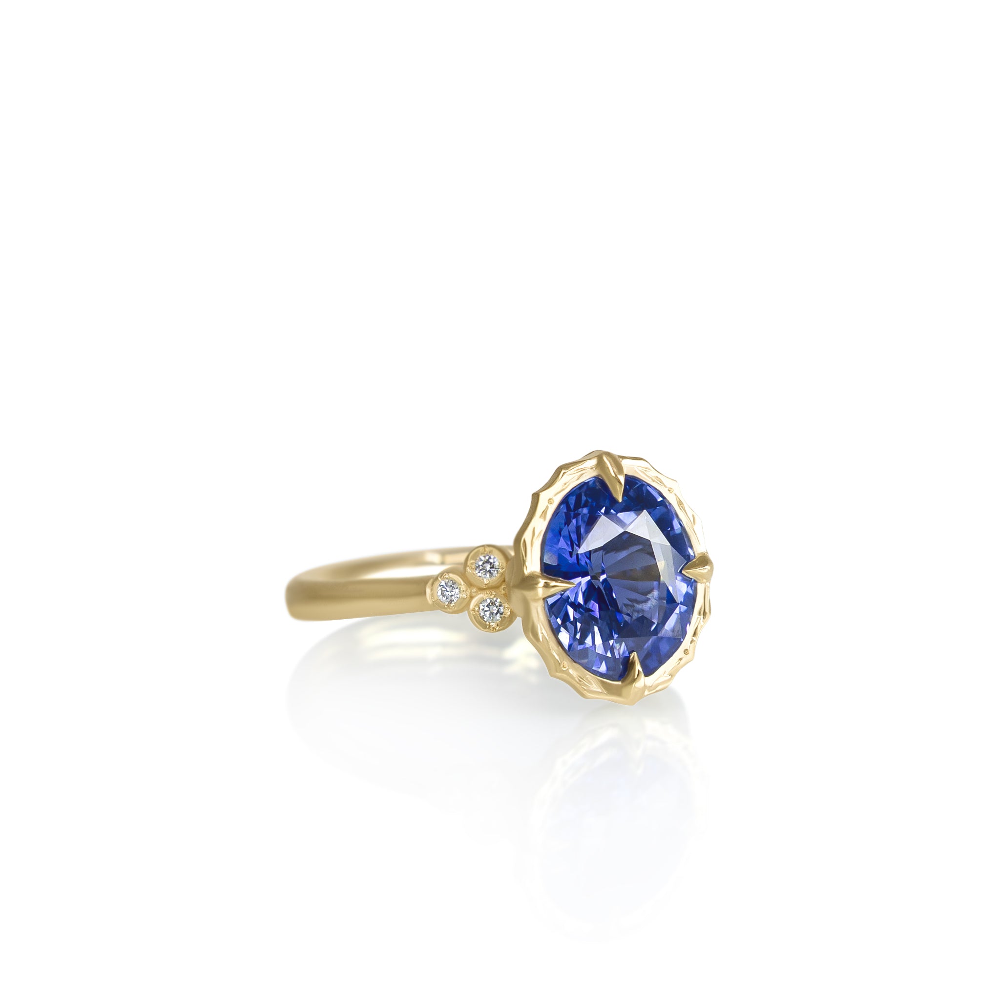 Oval Sapphire Luna Ring - 3.53ct