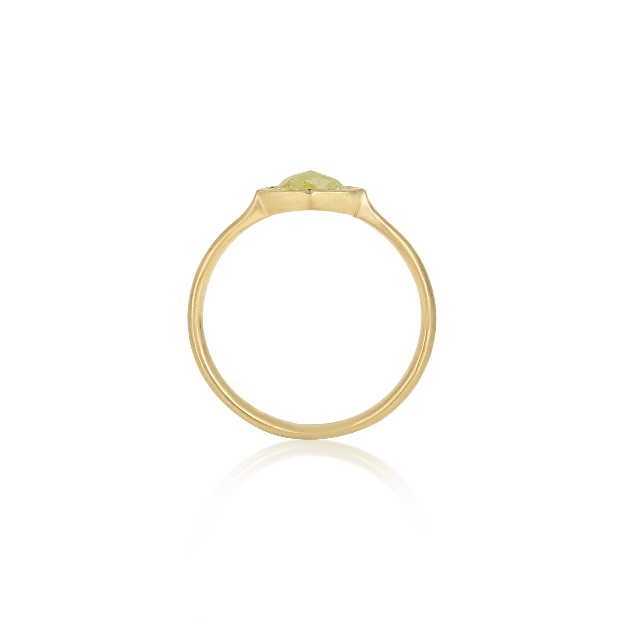Rosecut Diamond Ring with Sunburst Engraving