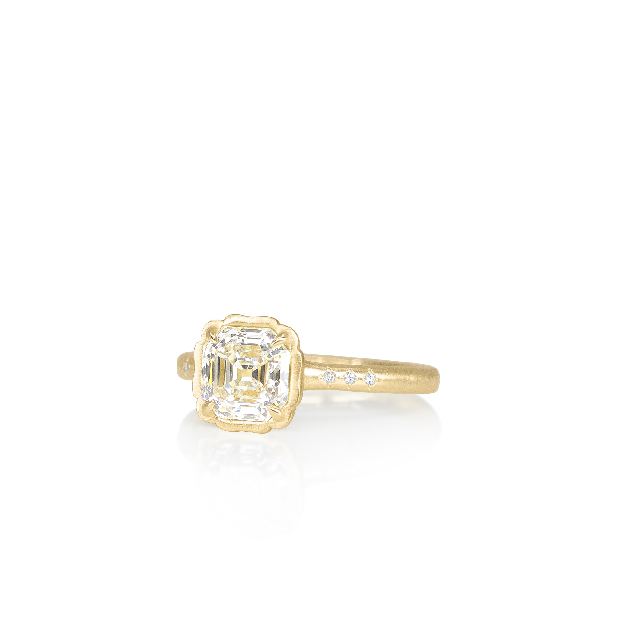 Rose Petal Asscher Ring