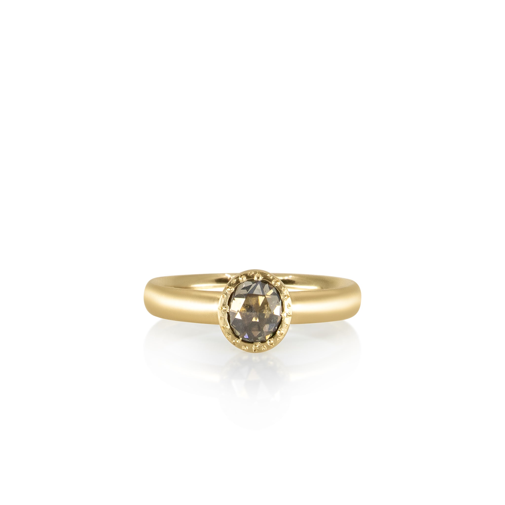 Rose Cut Chocolate Diamond Ring
