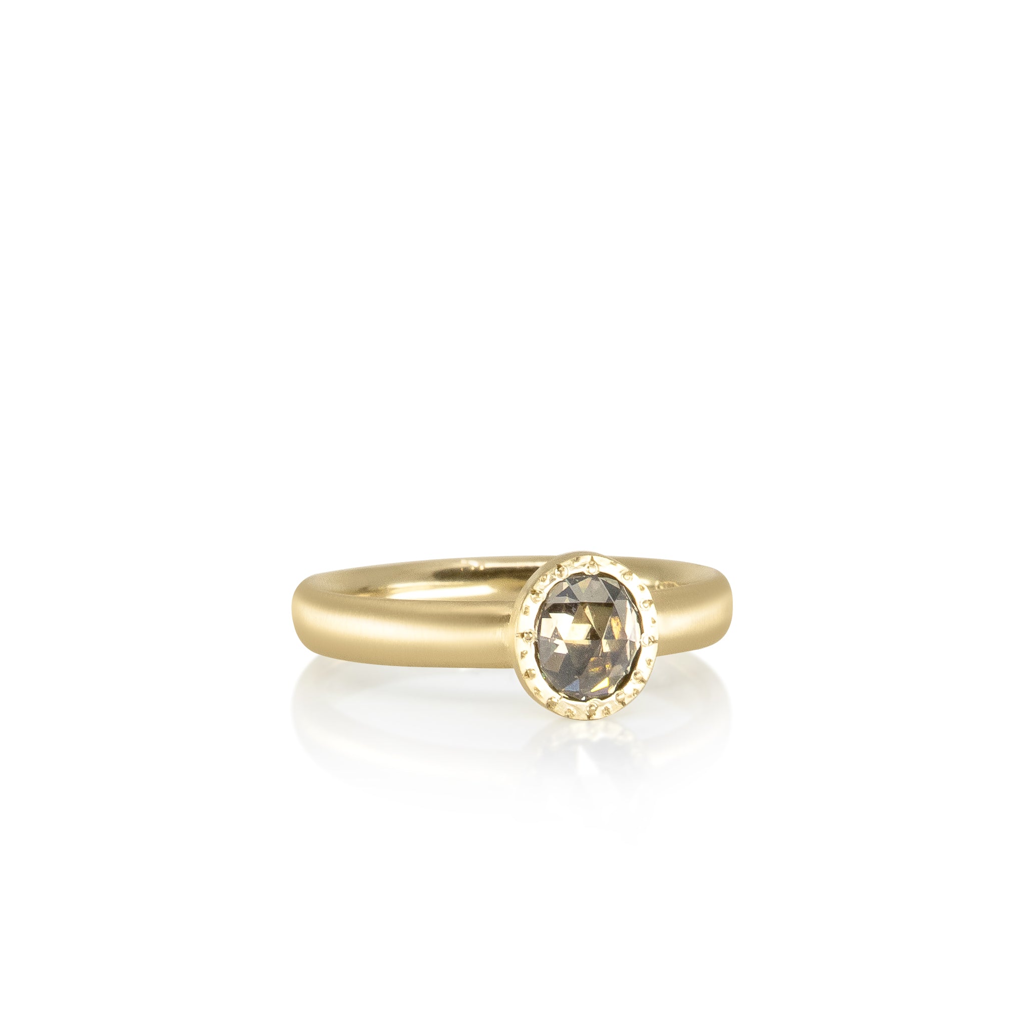 Rose Cut Chocolate Diamond Ring
