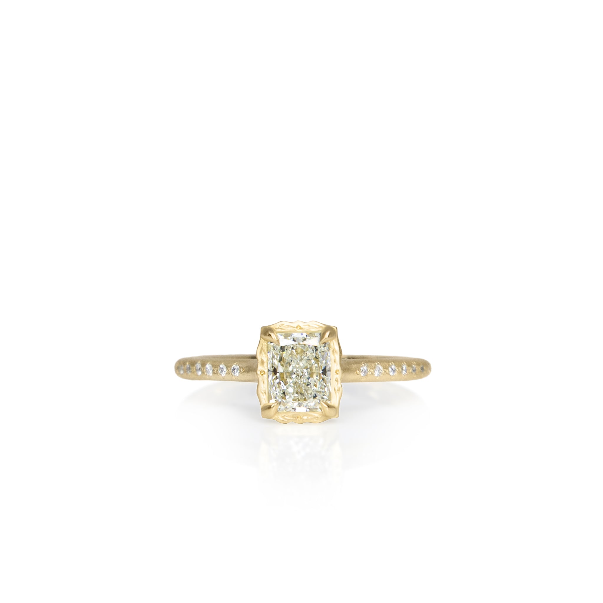 Radiant Lotus Ring - .82ct