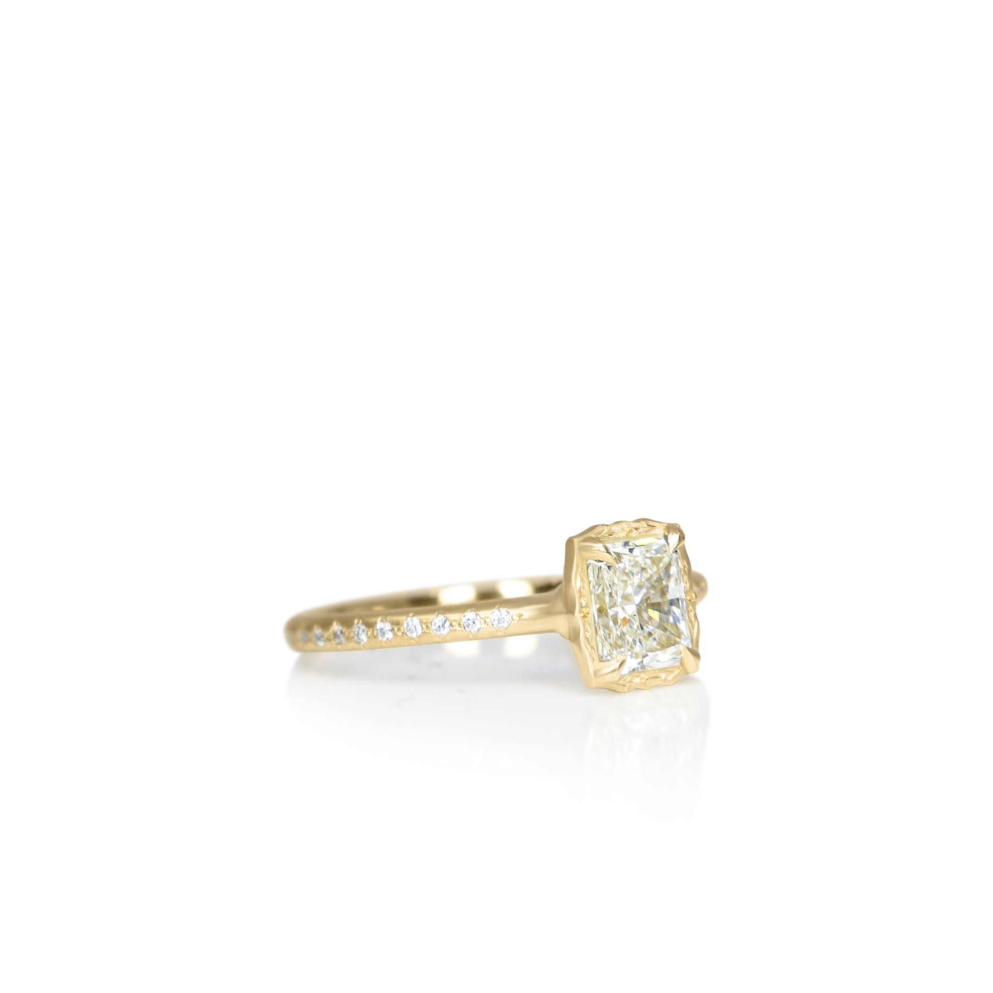 Radiant Lotus Ring - .82ct